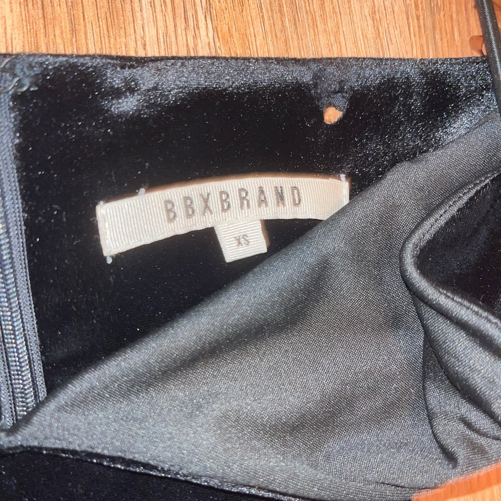 *RARE* BBX Brand Velvet Maxi Dress in Panther Black - Picture 4 of 4